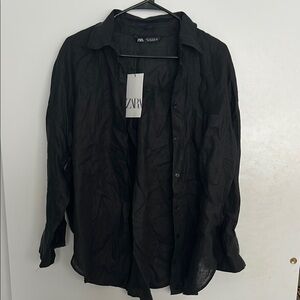 Zara Women’s Linen Button Up - NWT